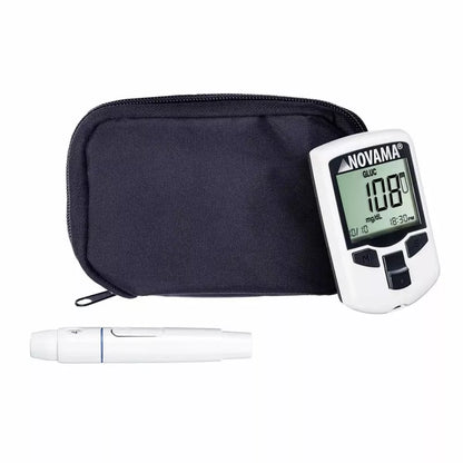 Gliukomatis Novama MULTICHECK PRO+ su cholesterolio, gliukozės ir šlapimo rūgšties matavimo funkcija