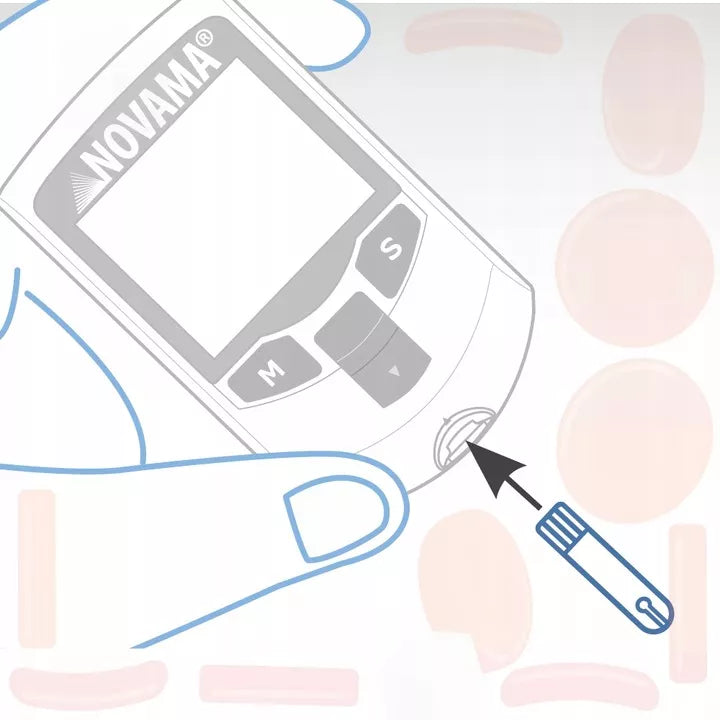 Gliukomatis Novama MULTICHECK PRO+ su cholesterolio, gliukozės ir šlapimo rūgšties matavimo funkcija