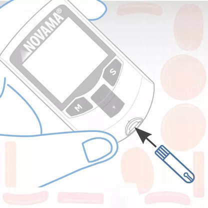 Gliukomatis Novama MULTICHECK PRO+ su cholesterolio, gliukozės ir šlapimo rūgšties matavimo funkcija