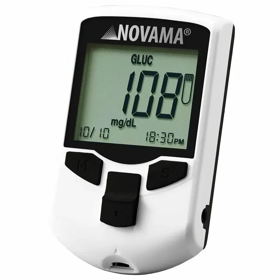 Gliukomatis Novama MULTICHECK PRO+ su cholesterolio, gliukozės ir šlapimo rūgšties matavimo funkcija