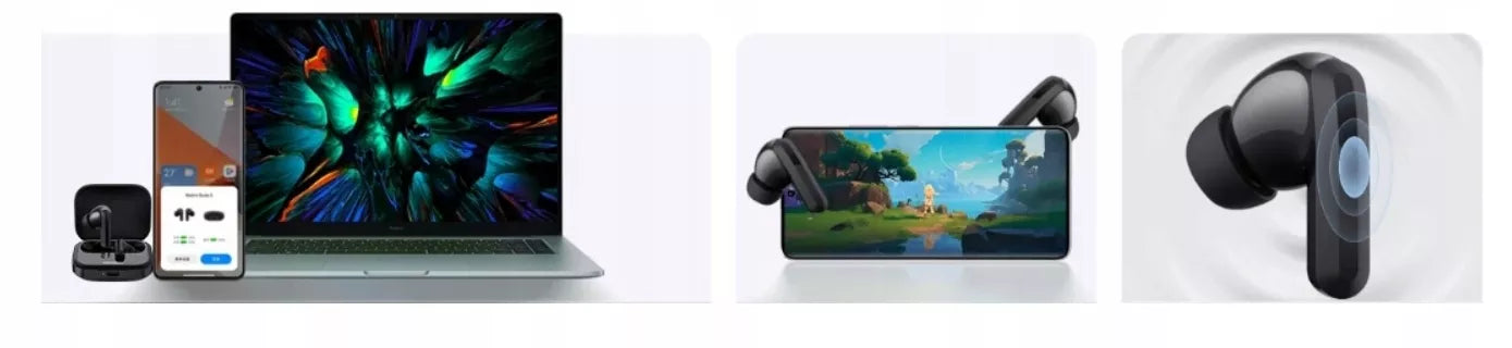 NAUŠNĖS XIAOMI REDMI BUDS 5 TWS BLUETOOTH ANC MIKROFONAS TRIUKŠMO SLOPINIMAS DĖKLAS