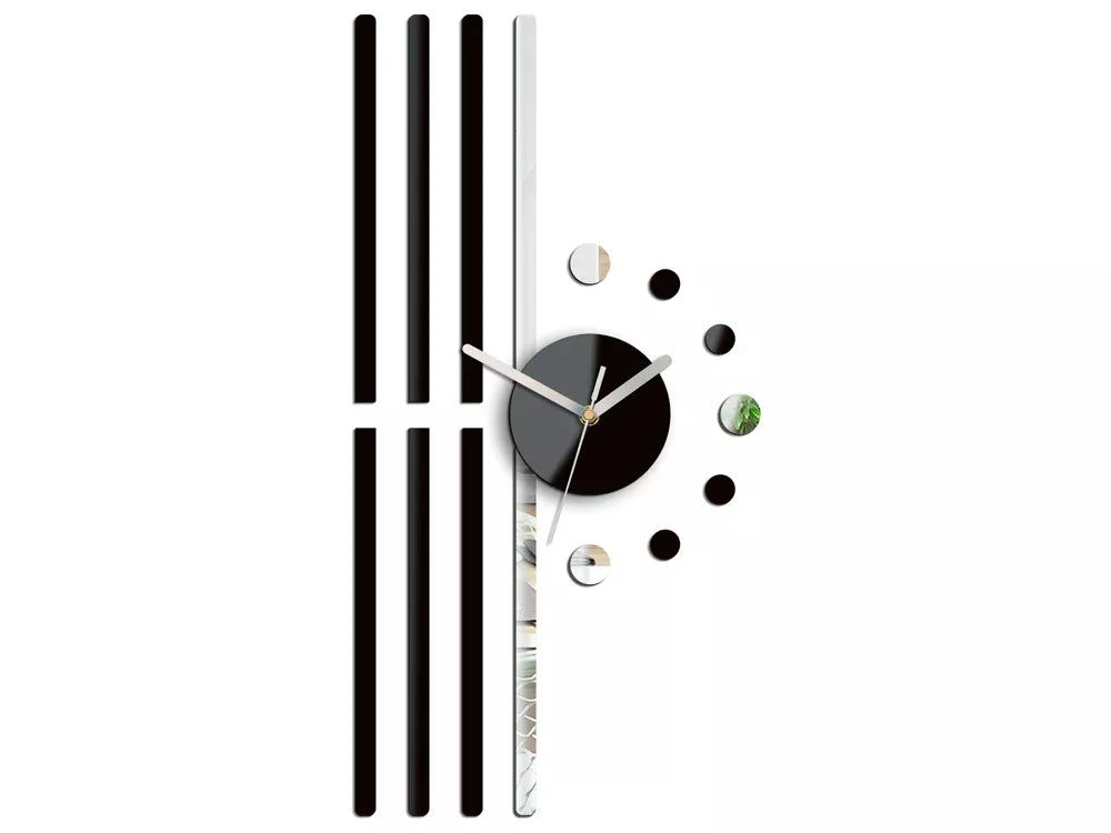 ŠIUOLAIKIŠKAS SIENINIS LAIKRODIS - LINE DIDELIS 60CM VEIDRODINIS