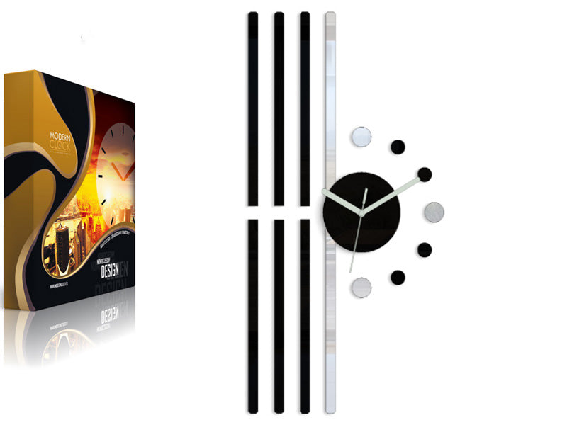 ŠIUOLAIKIŠKAS SIENINIS LAIKRODIS - LINE DIDELIS 60CM VEIDRODINIS