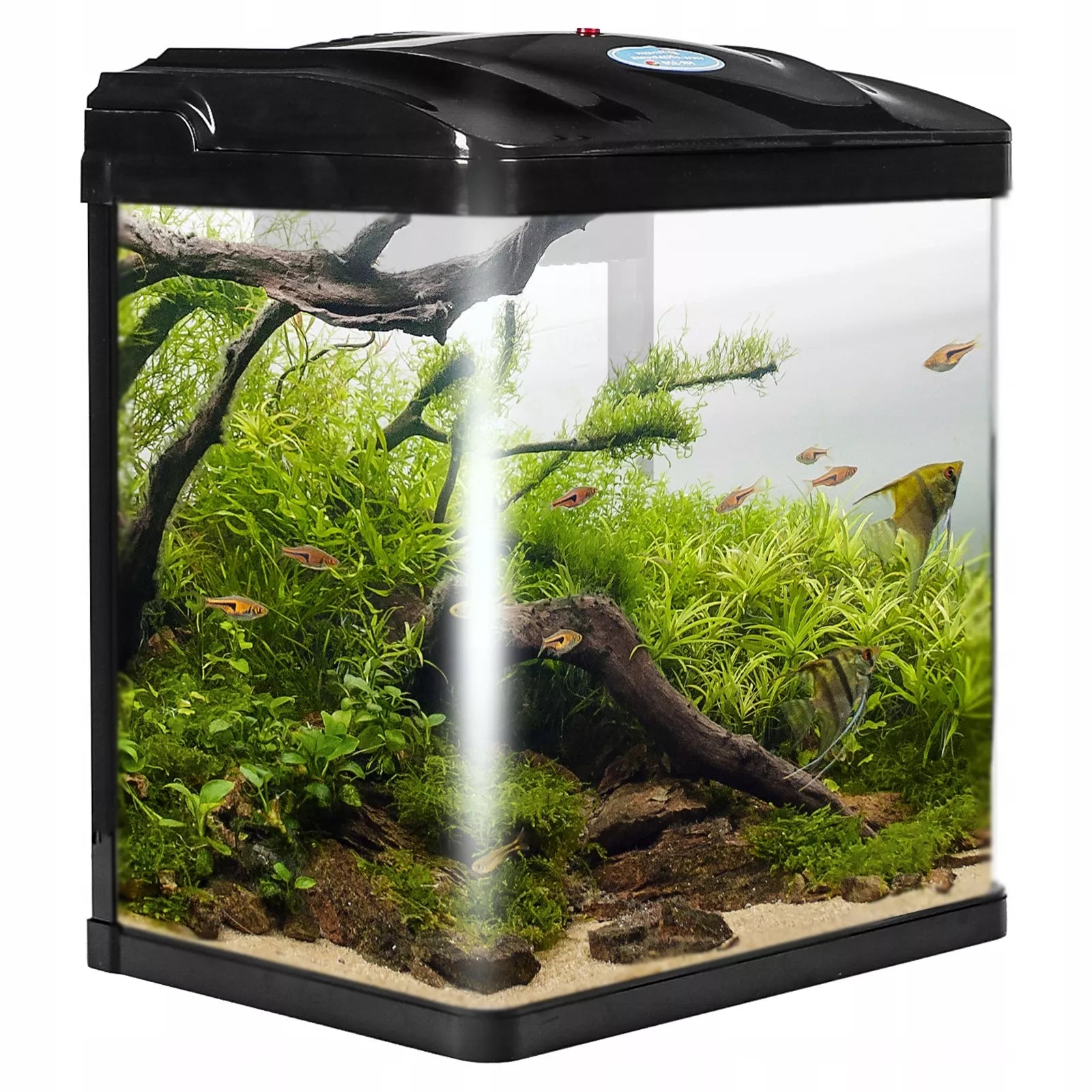 MODERNA AKVARIO SISTEMA SUNSUN 19L – ELEGANTIŠKAS DIZAINAS, JUODAS KORPUSAS