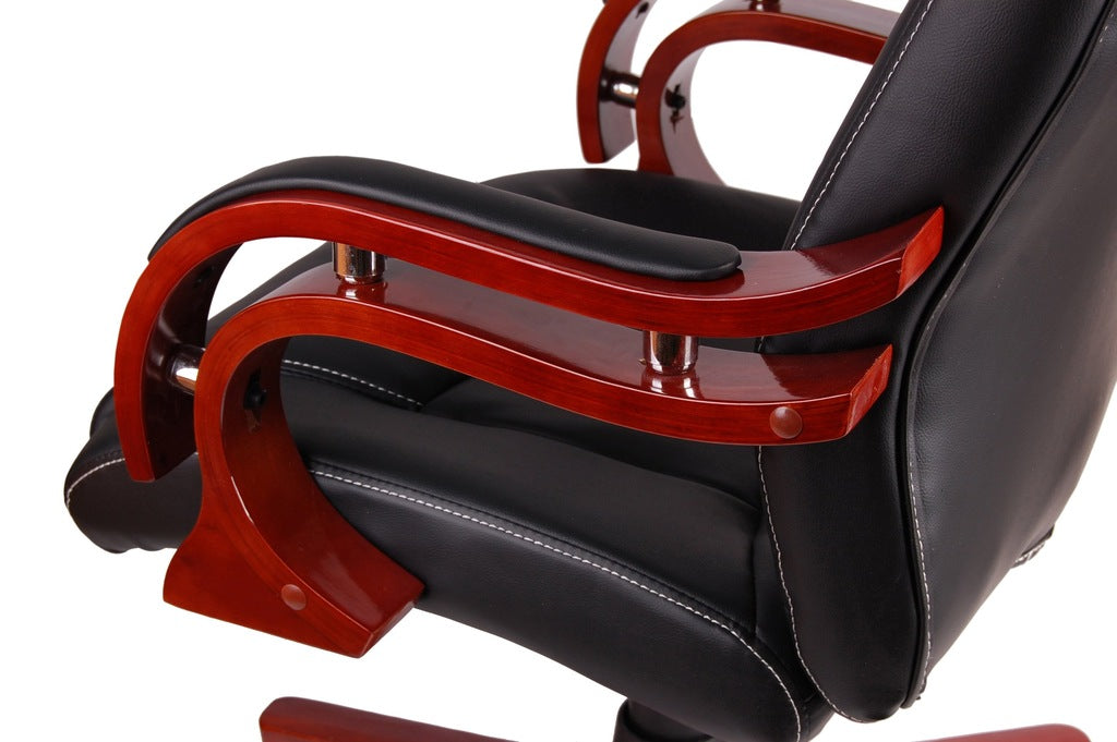 NAUJA JUODA BIURO KĖDĖ SU MEDIU BSL004 masažas