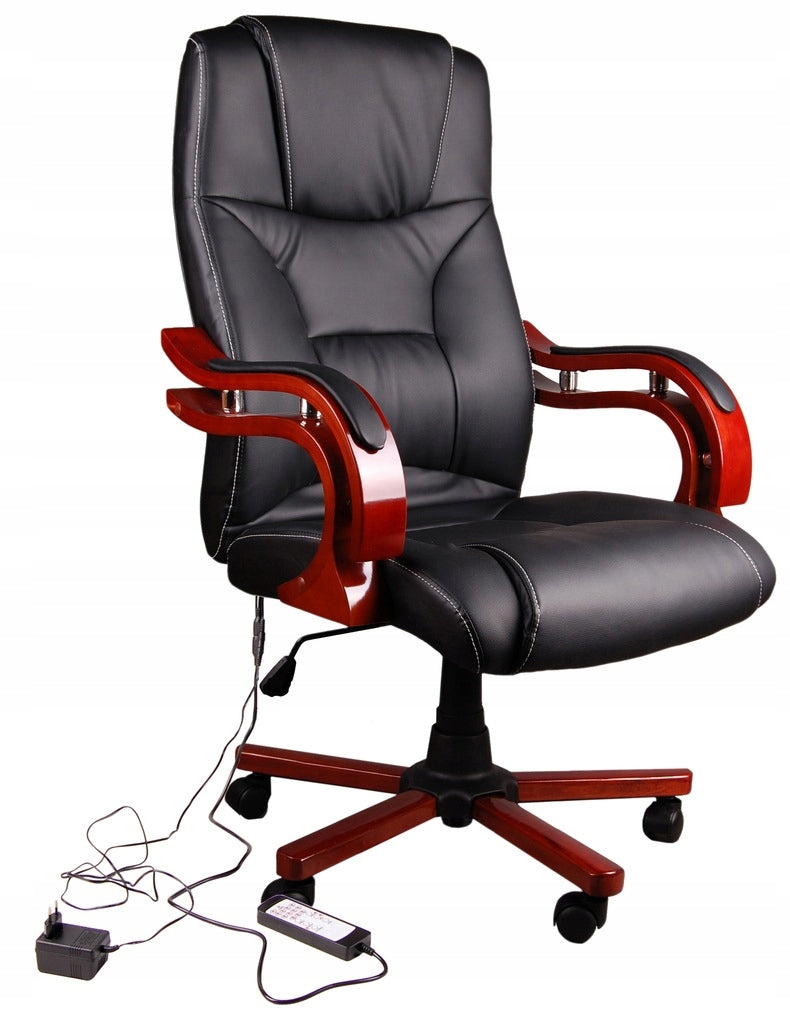 NAUJA JUODA BIURO KĖDĖ SU MEDIU BSL004 masažas