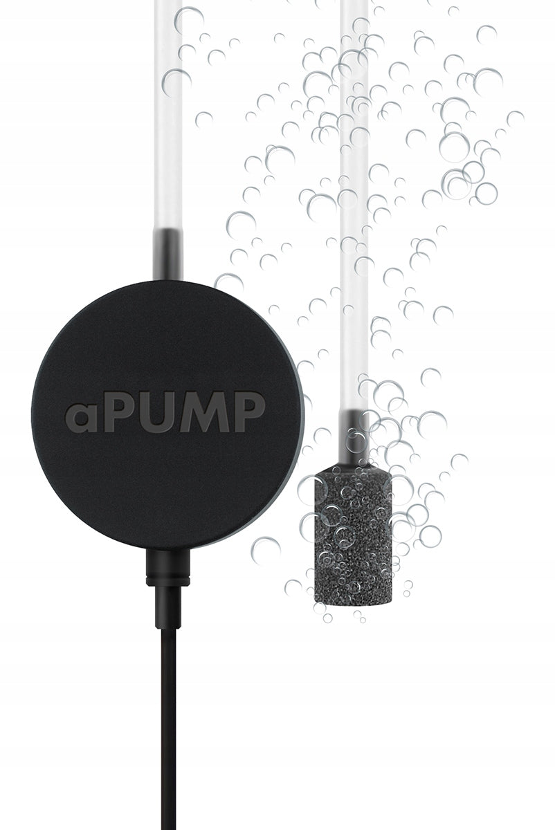 Tiriausia APUMP pompelė – aeratorius akvariumui 100L, tyli ir efektyvi