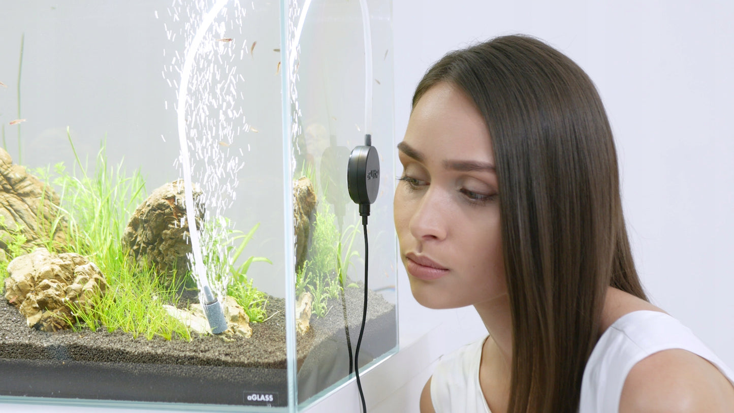 Tiriausia APUMP pompelė – aeratorius akvariumui 100L, tyli ir efektyvi