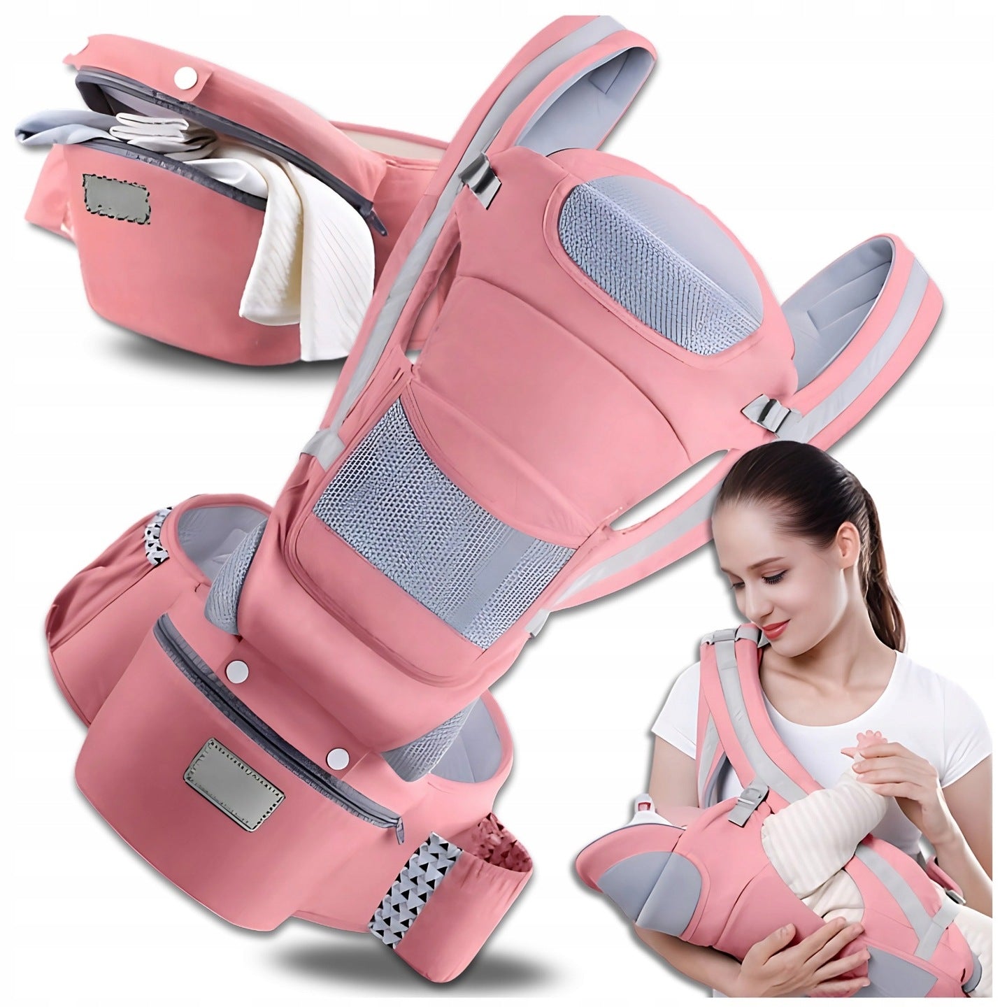 15in1 vaikiška nešynė ergonomiška klubinė 25KG sėdynė