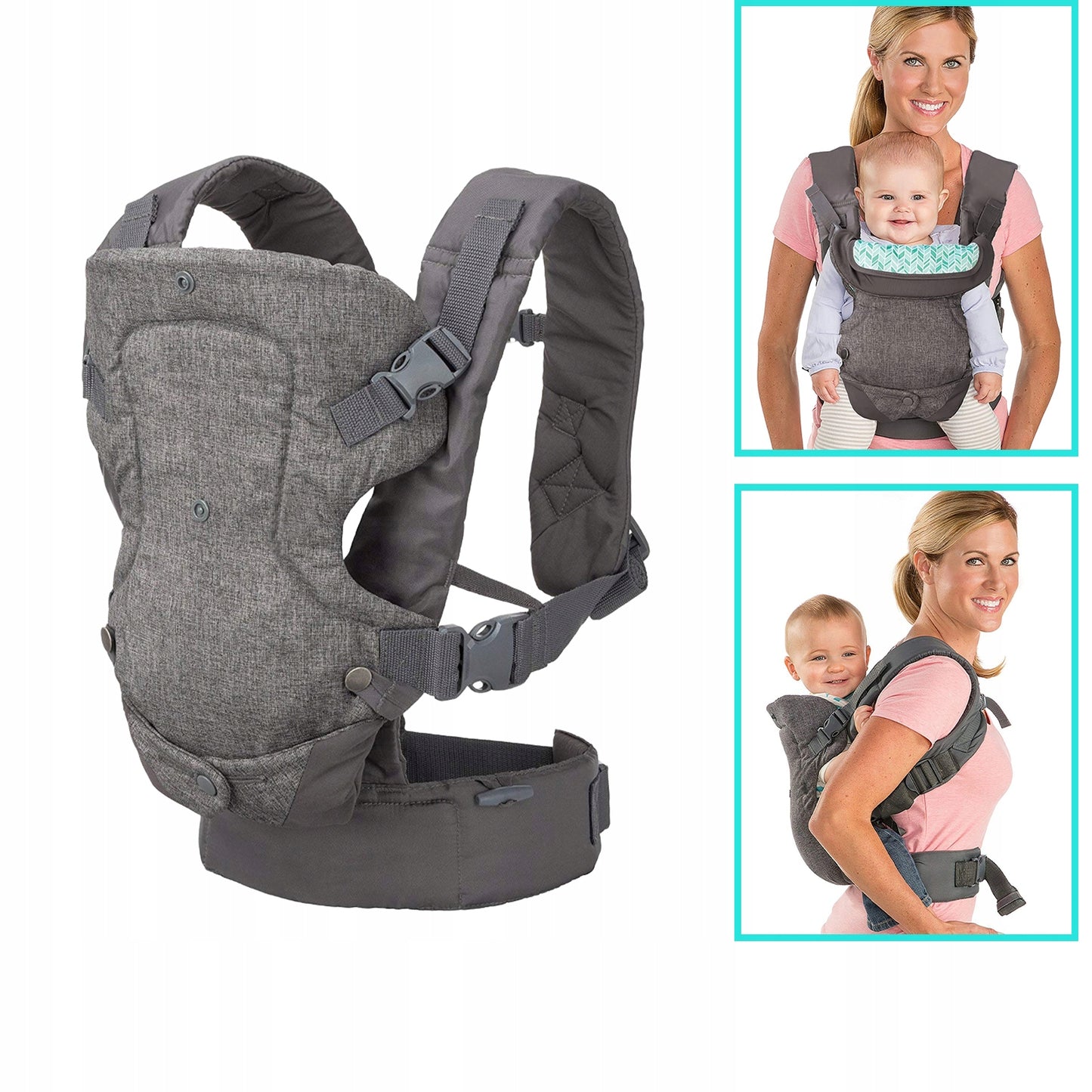 Vaikiška nešioklė 4in1 Ergonomiška nugaros ir klubų nešioklė su sėdyne