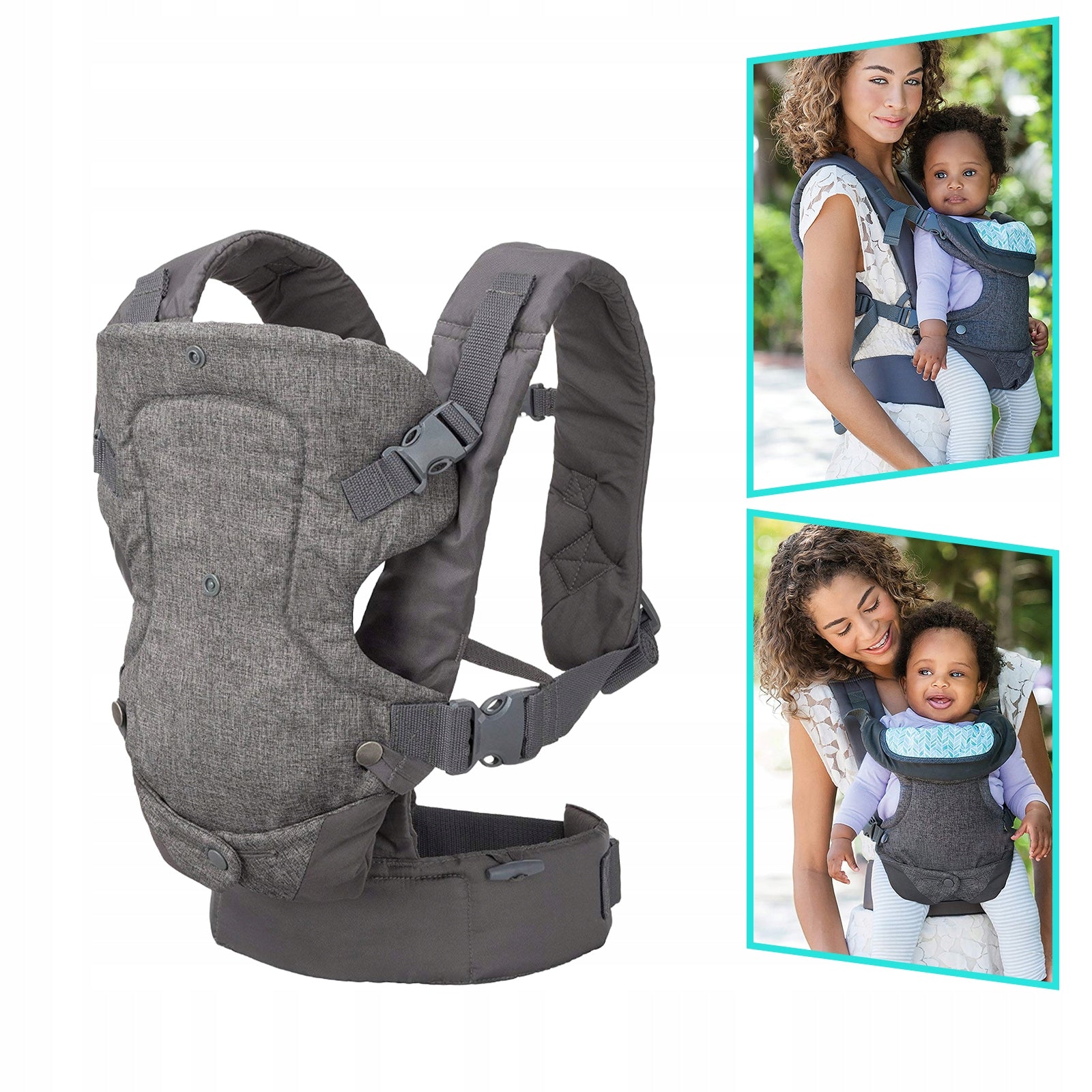 Vaikiška nešioklė 4in1 Ergonomiška nugaros ir klubų nešioklė su sėdyne