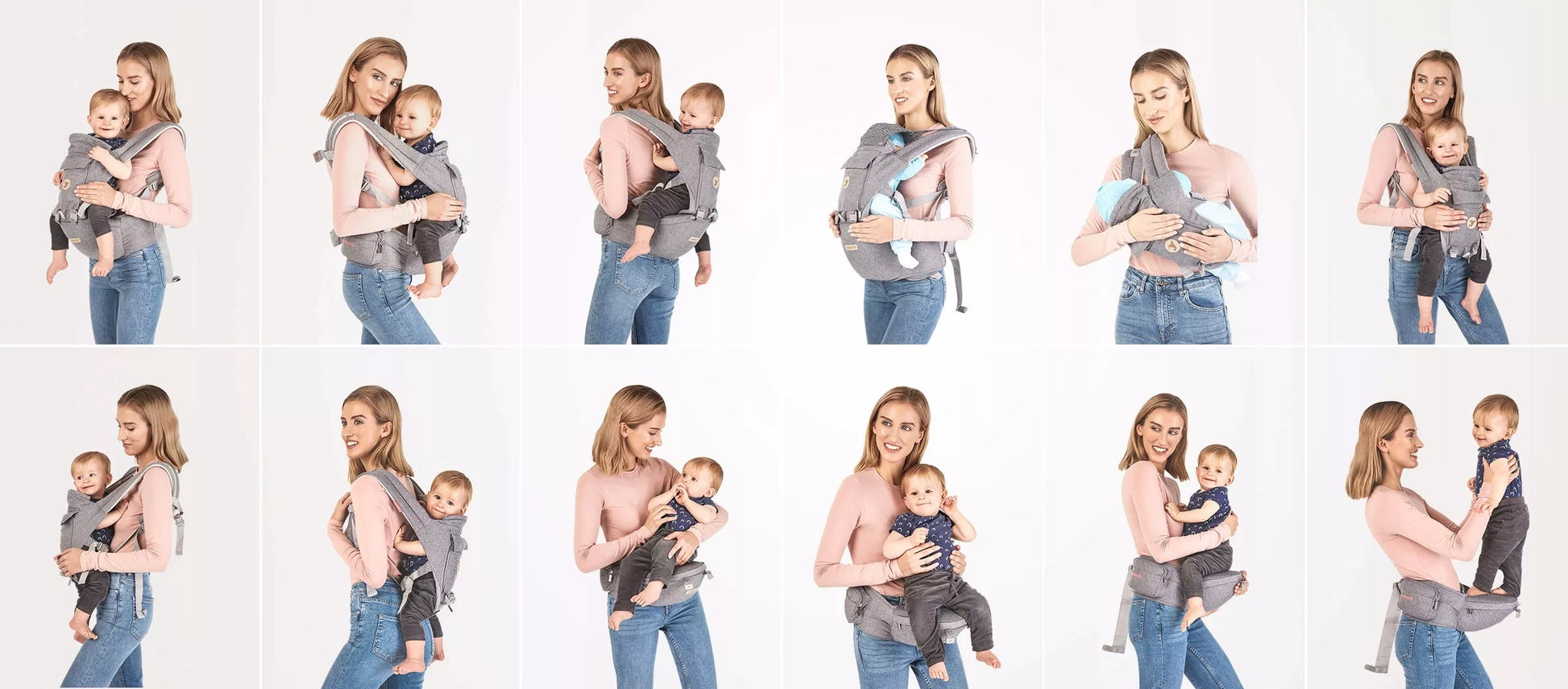 Vaikiškas nešioklis, klubinis nešioklis 12 viename nuo 3 MĖNESIŲ IKI 18 KG HONEY +++