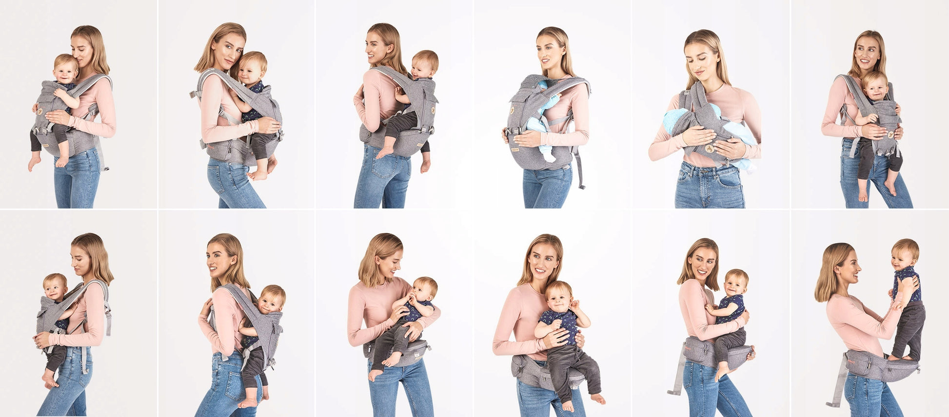 Vaikiškas nešioklis, klubinis nešioklis 12 viename nuo 3 MĖNESIŲ IKI 18 KG HONEY +++