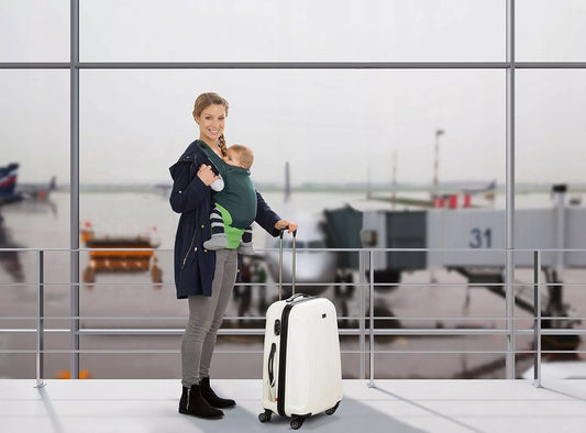Vaikiškos nešioklės-skarelės Amazonas Smart Carrier Ultra-Light žalios, iki 15kg