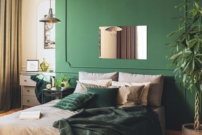 Modernus stačiakampis veidrodis be rėmelio 70x50 cm