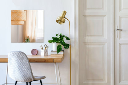 Modernus stačiakampis veidrodis be rėmelio 70x50 cm