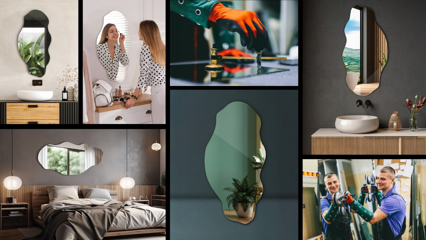 Modernus Kabantis Sieninis Veidrodis Loft Stiliaus Svetainei, Miegamajam, Tualetiniam Stalui