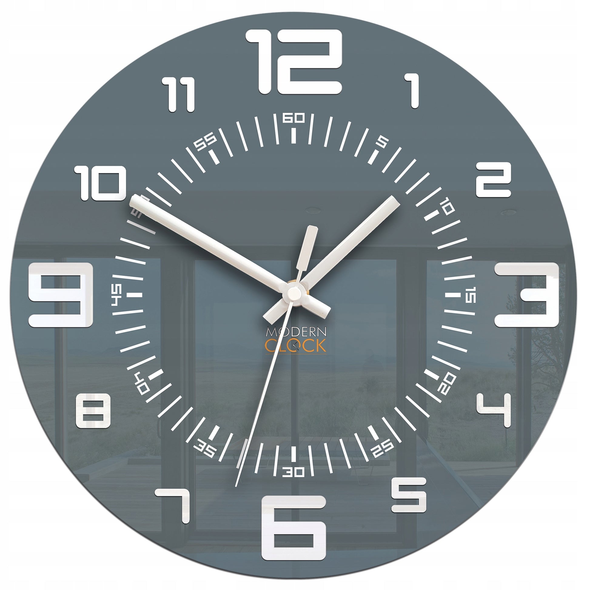 Modernus sieninis laikrodis Mars 28 cm – tylus mechanizmas, elegantiškas dizainas
