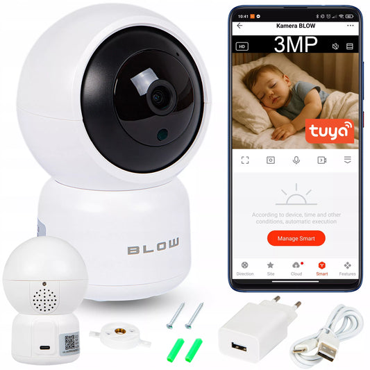 Besisukanti WiFi IP Kamera 3MP Audio Ultra HD Kūdikio monitorius Tuya Smart