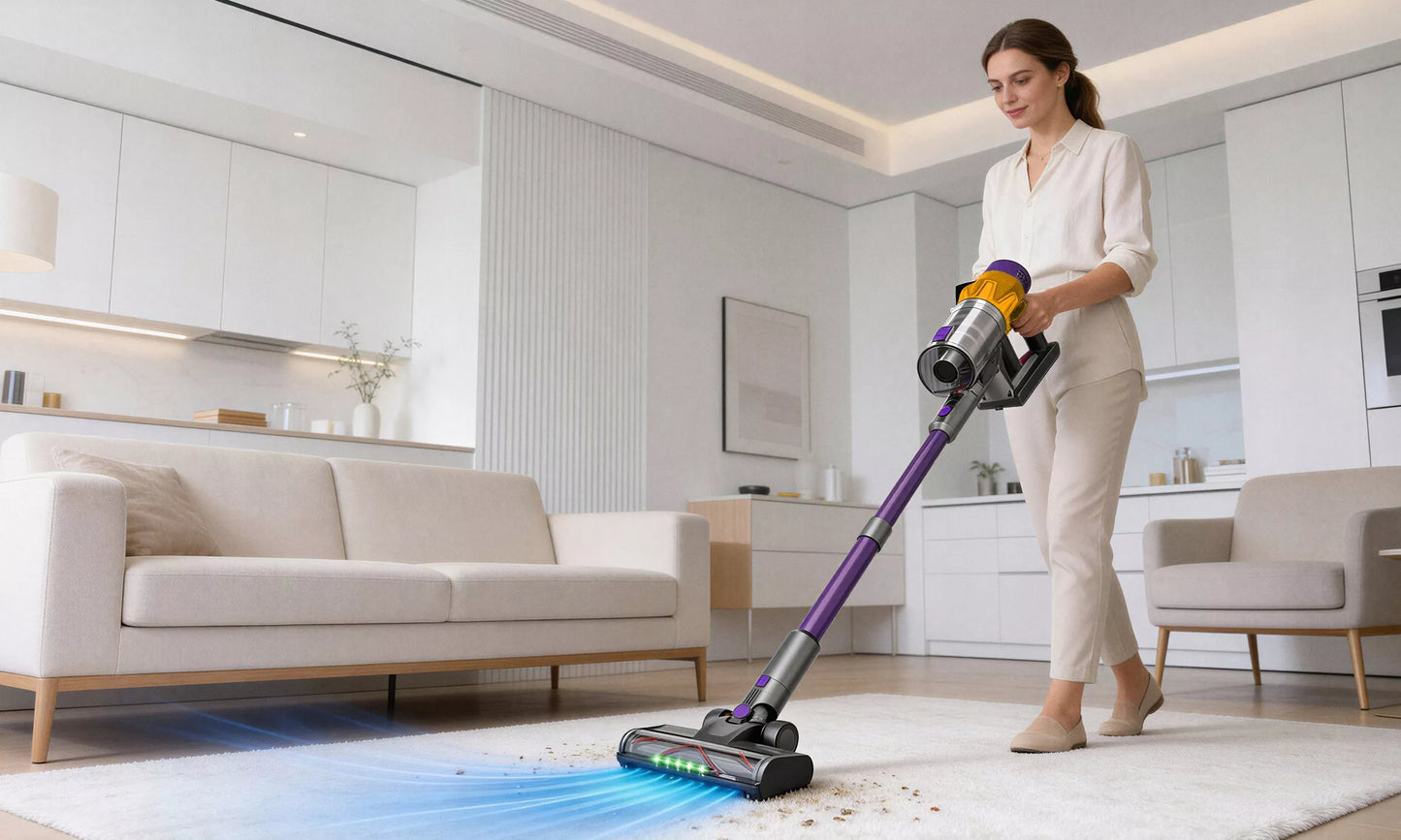 Belaidis vertikalus rankinis akumuliatorinis dulkių siurblys Electo 550W