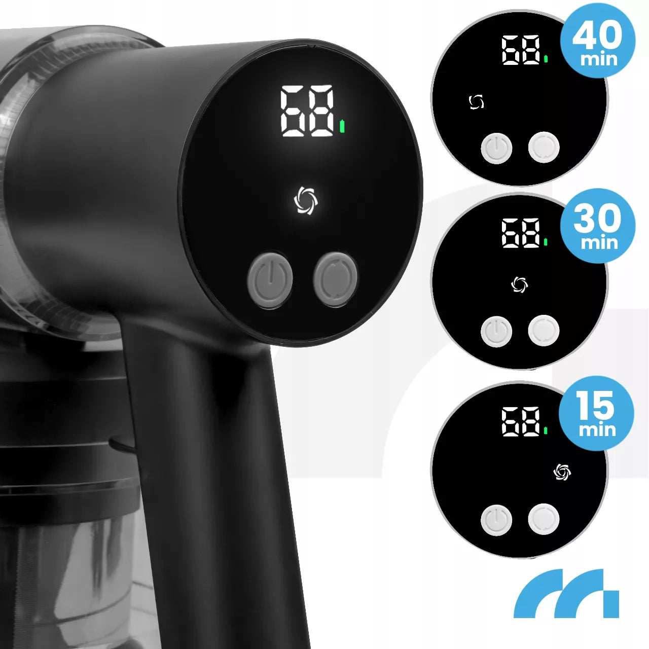 Belaidis vertikalus dulkių siurblys be maišelio, elektrinis šepetys, LED, 3in1, 250W