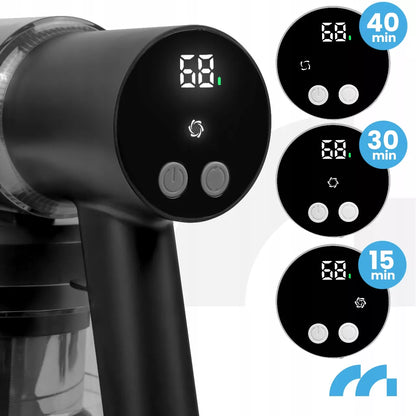 Belaidis vertikalus dulkių siurblys be maišelio, elektrinis šepetys, LED, 3in1, 250W