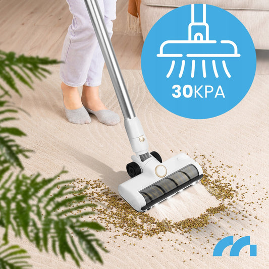 Vertikalus belaidis dulkių siurblys be maišelio, elektrinis šepetys, LED, 3-in-1, 350W