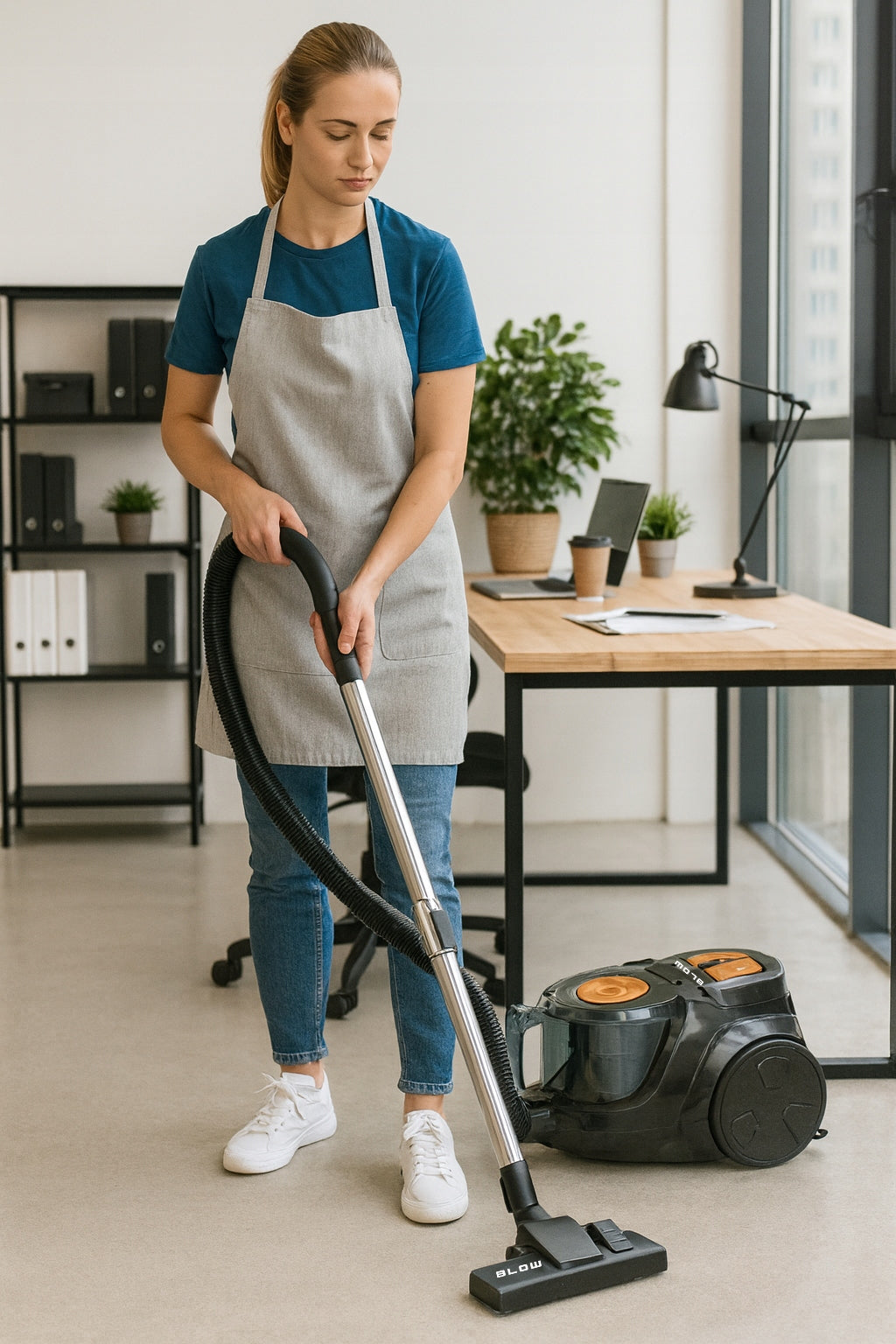 Cikloninis dulkių siurblys be maišelio, buitinis, galingas, su HEPA filtru ir turbopėda, lengvas