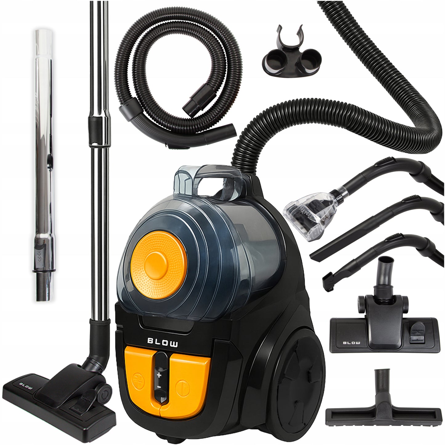 Cikloninis dulkių siurblys be maišelio, buitinis, galingas, su HEPA filtru ir turbopėda, lengvas