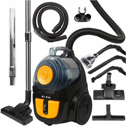 Cikloninis dulkių siurblys be maišelio, buitinis, galingas, su HEPA filtru ir turbopėda, lengvas