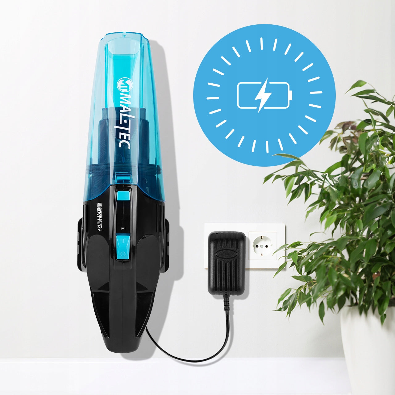 Rankinis belaidis akumuliatorinis dulkių siurblys automobiliui – drėgnam valymui