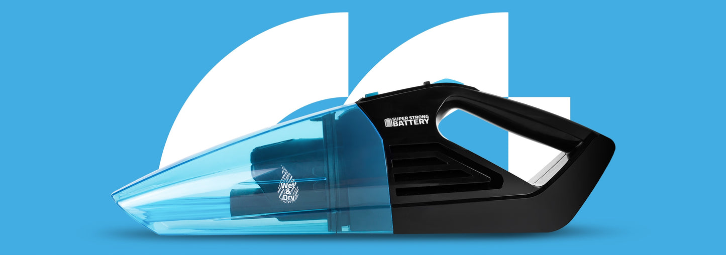 Rankinis belaidis akumuliatorinis dulkių siurblys automobiliui – drėgnam valymui