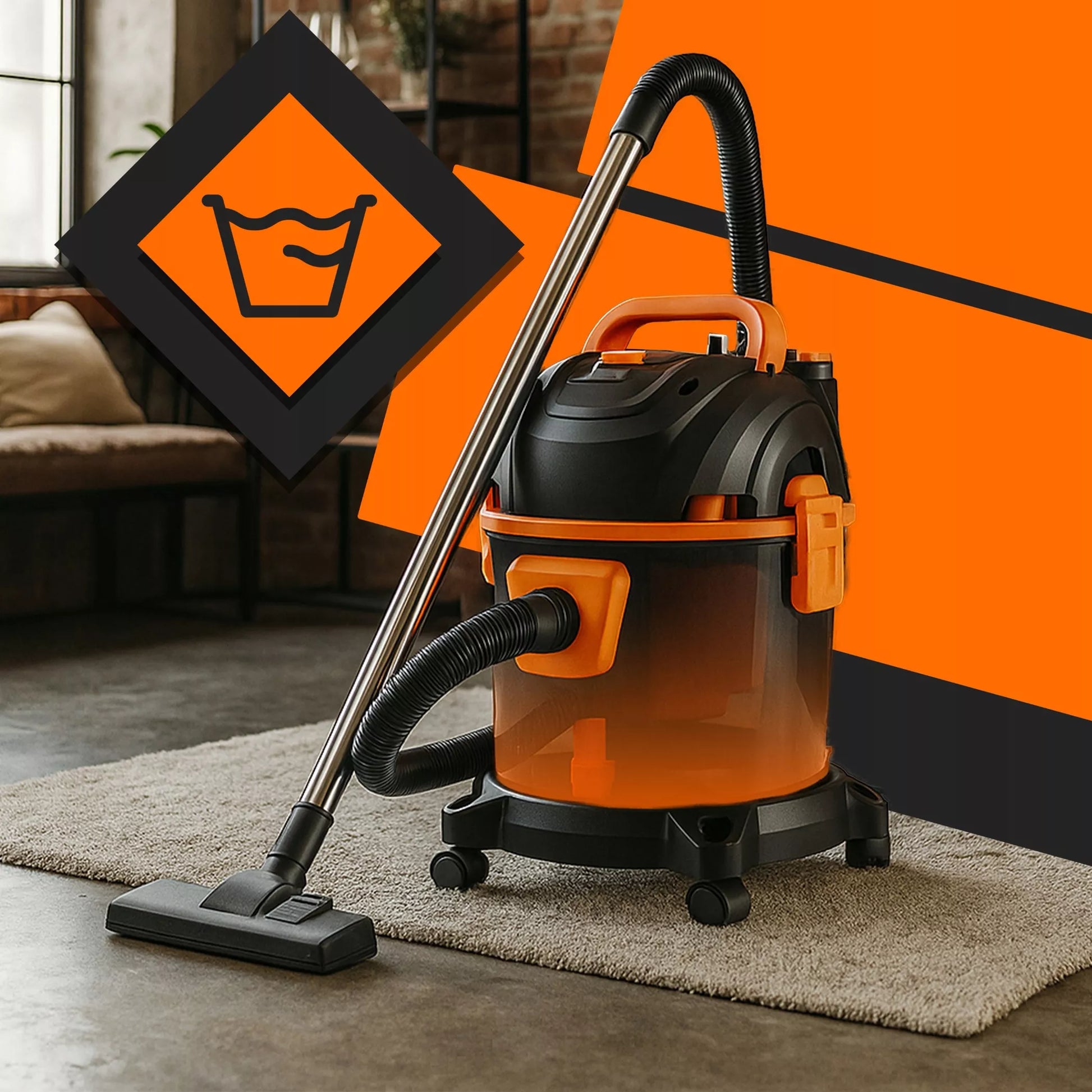 UNIVERSALUS BE MAIŠELIO PRAMONINIS SIURBLYS, 2200W, 4v1, 25L TALPA
