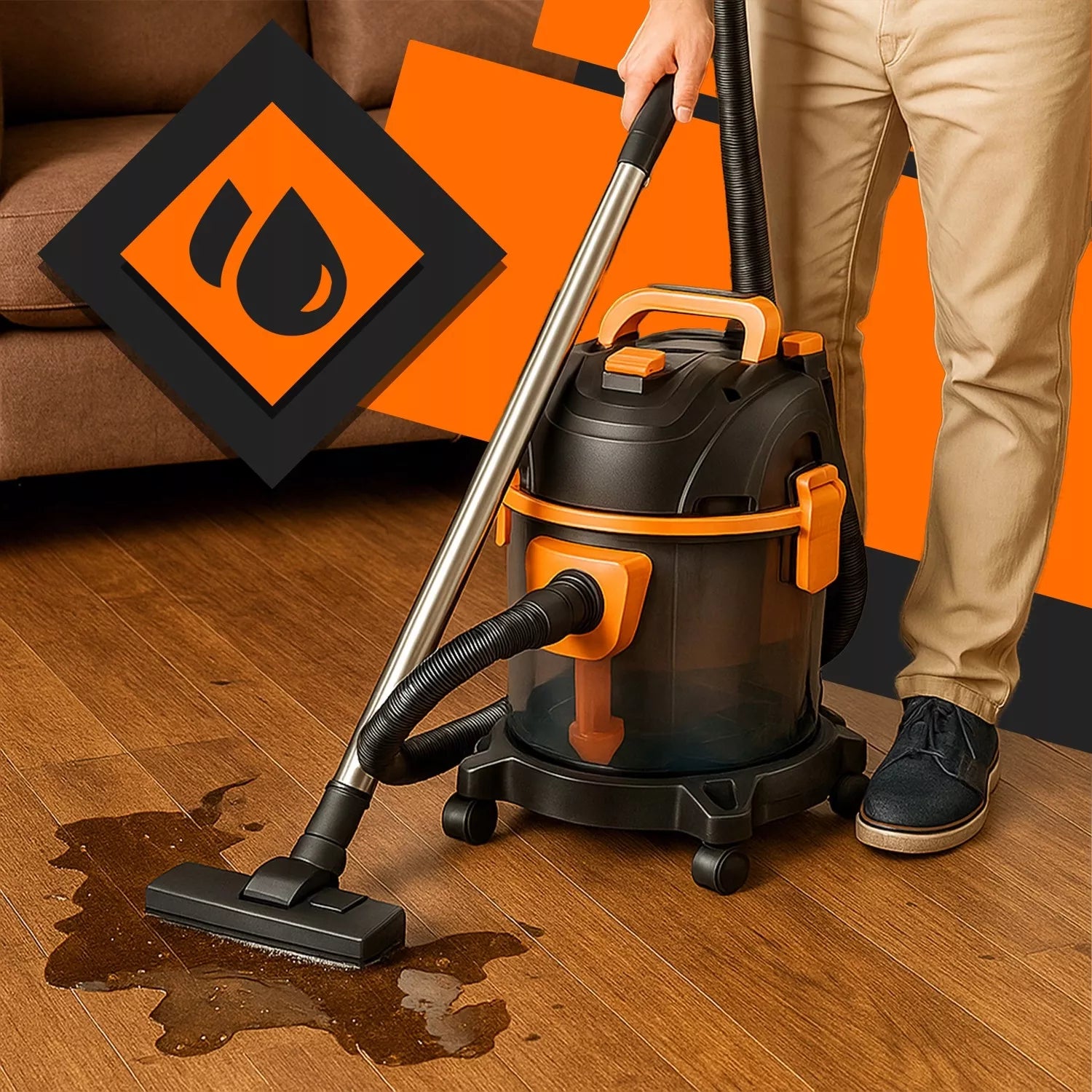 UNIVERSALUS BE MAIŠELIO PRAMONINIS SIURBLYS, 2200W, 4v1, 25L TALPA