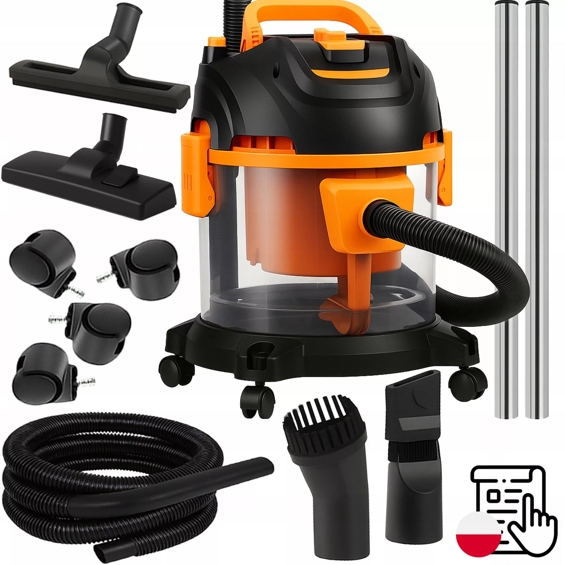 UNIVERSALUS BE MAIŠELIO PRAMONINIS SIURBLYS, 2200W, 4v1, 25L TALPA
