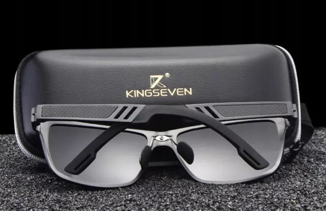 Vyriški akiniai nuo saulės KINGSEVEN POLIARIZACINIAI UV400 RINKINYS + DĖKLAS