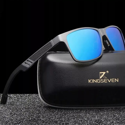 Vyriški akiniai nuo saulės KINGSEVEN POLIARIZACINIAI UV400 RINKINYS + DĖKLAS