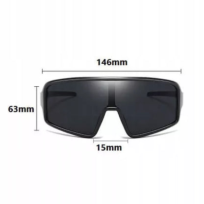 Sportiniai Akiniai Nuo Saulės Elastingi UV400 Filtro Juodi/Žali + Dėklas