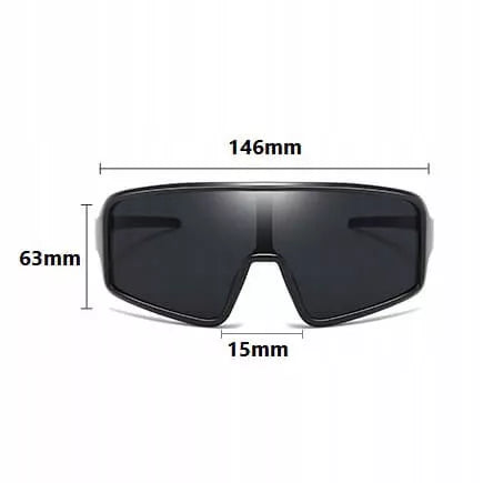 Sportiniai akiniai nuo saulės Elastingi UV400 filtras Juodi/Oranžiniai + dėklas
