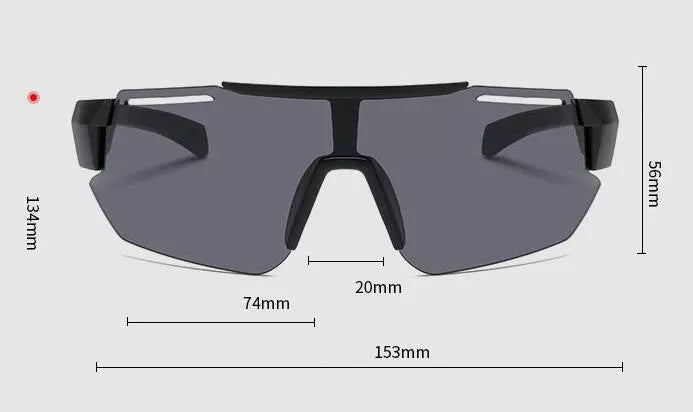 Sportiniai akiniai nuo saulės Elastingi UV400 filtras Veidrodiniai + dėklas