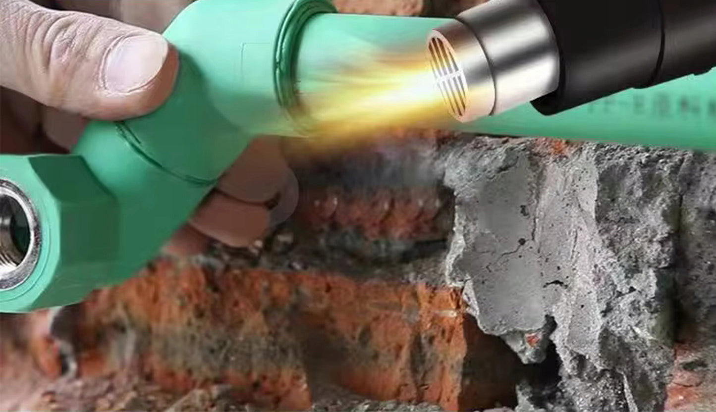 Elektrinis karšto oro pūtiklis 2000W, reguliuojamas, 230V, 2 greičiai, 100-600°C, galingas + 4 antgaliai