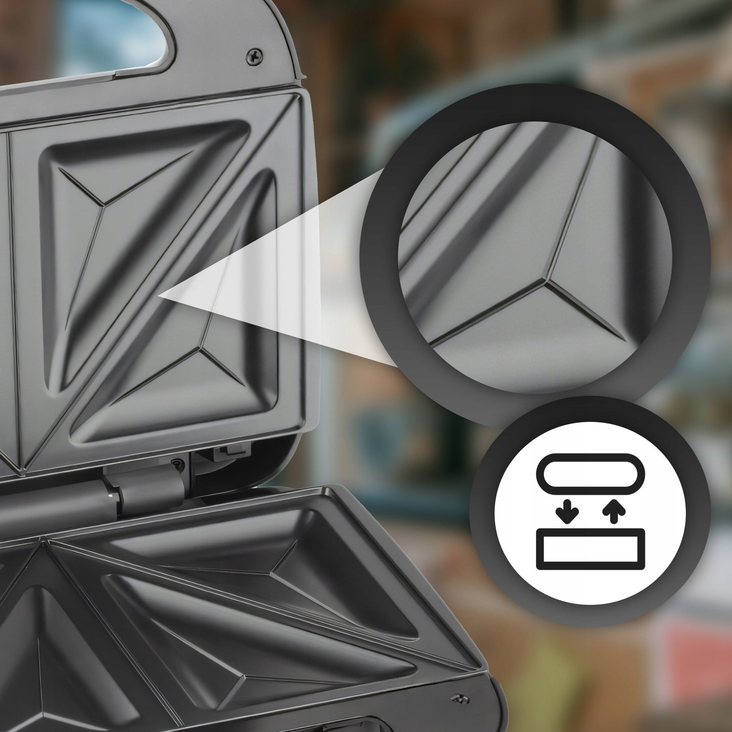 Keraminis sumuštinių skrudintuvas traškiems sumuštiniams 750 W