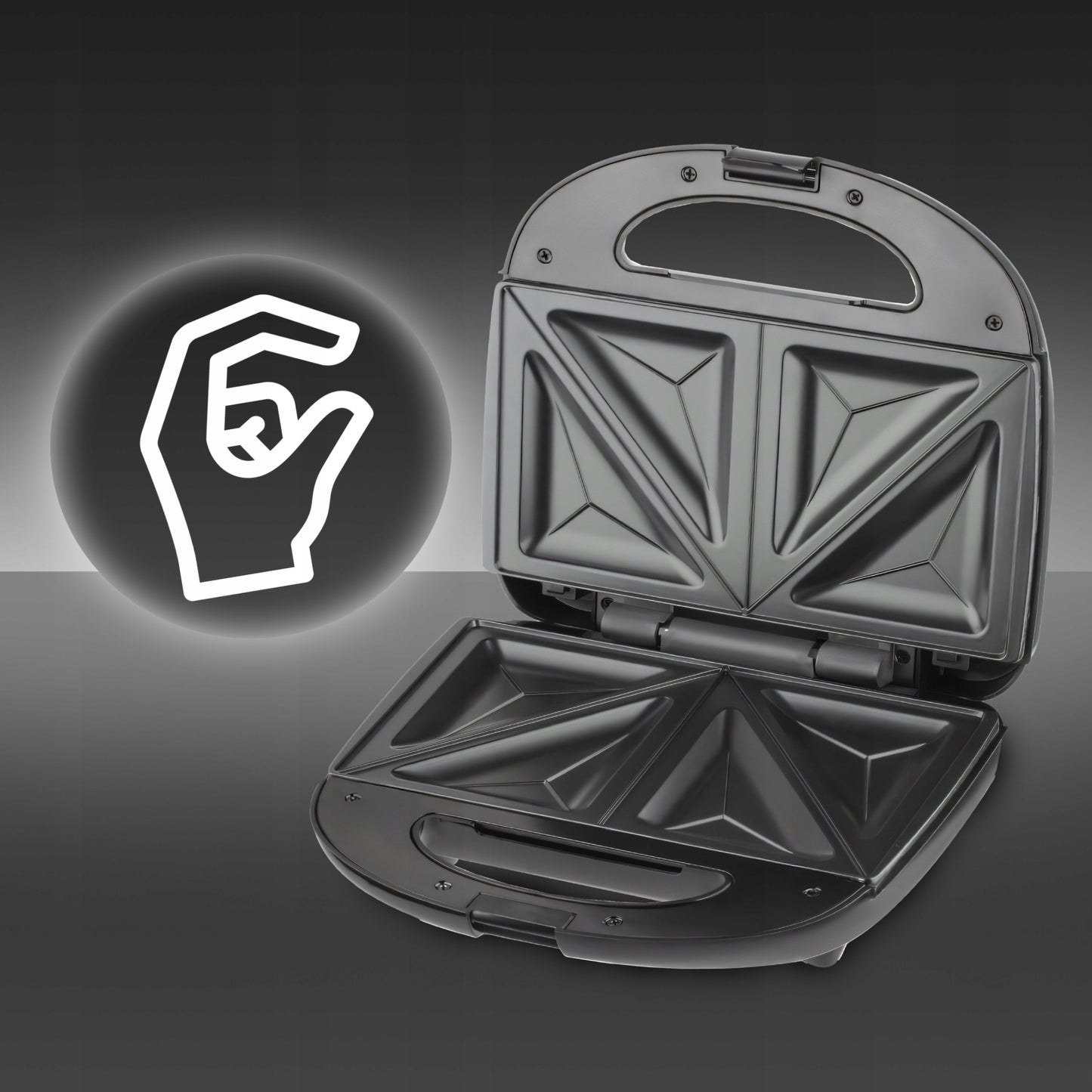 Keraminis sumuštinių skrudintuvas traškiems sumuštiniams 750 W