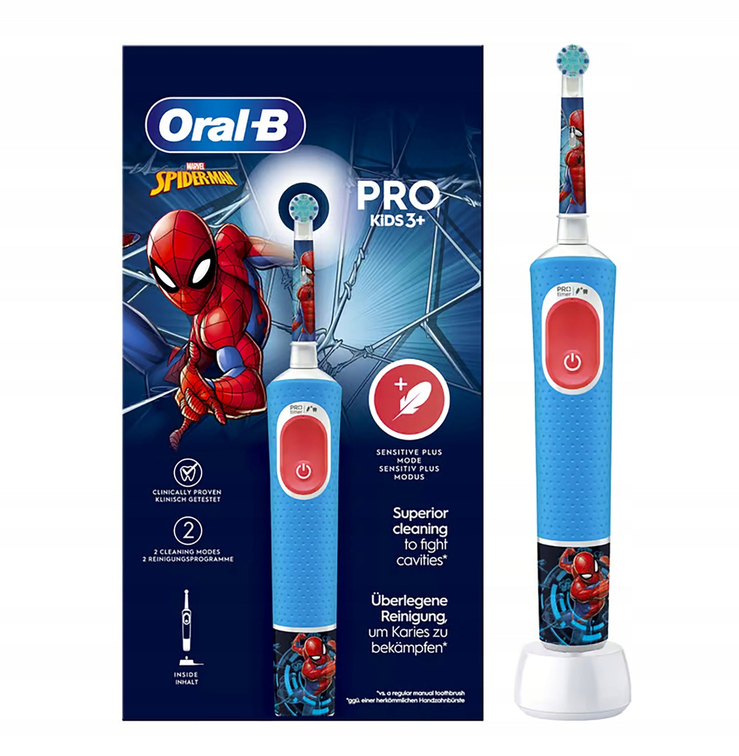 ORAL B Vaikiškas elektrinis dantų šepetėlis SPIDERMAN PRO 103