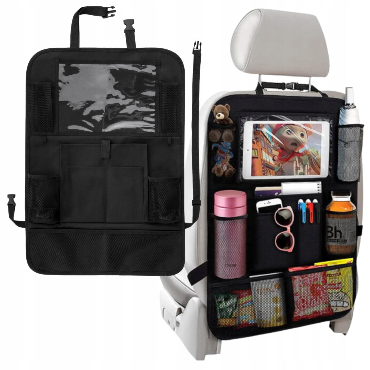 Automobilinis organizatorius apsauga sėdynei tvirtas