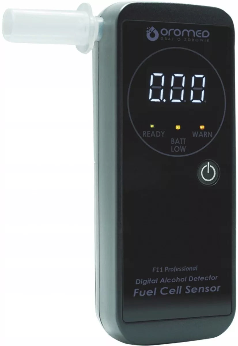 OROMED F11 Elektrocheminis alkotesteris, tikslus + kandikliai + 12 mėn. kalibracija