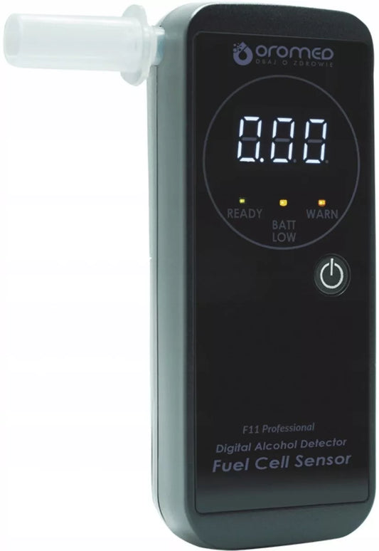 OROMED F11 Elektrocheminis alkotesteris, tikslus + kandikliai + 12 mėn. kalibracija
