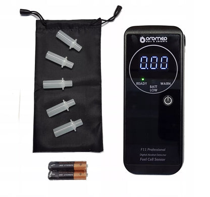 OROMED F11 Elektrocheminis alkotesteris, tikslus + kandikliai + 12 mėn. kalibracija