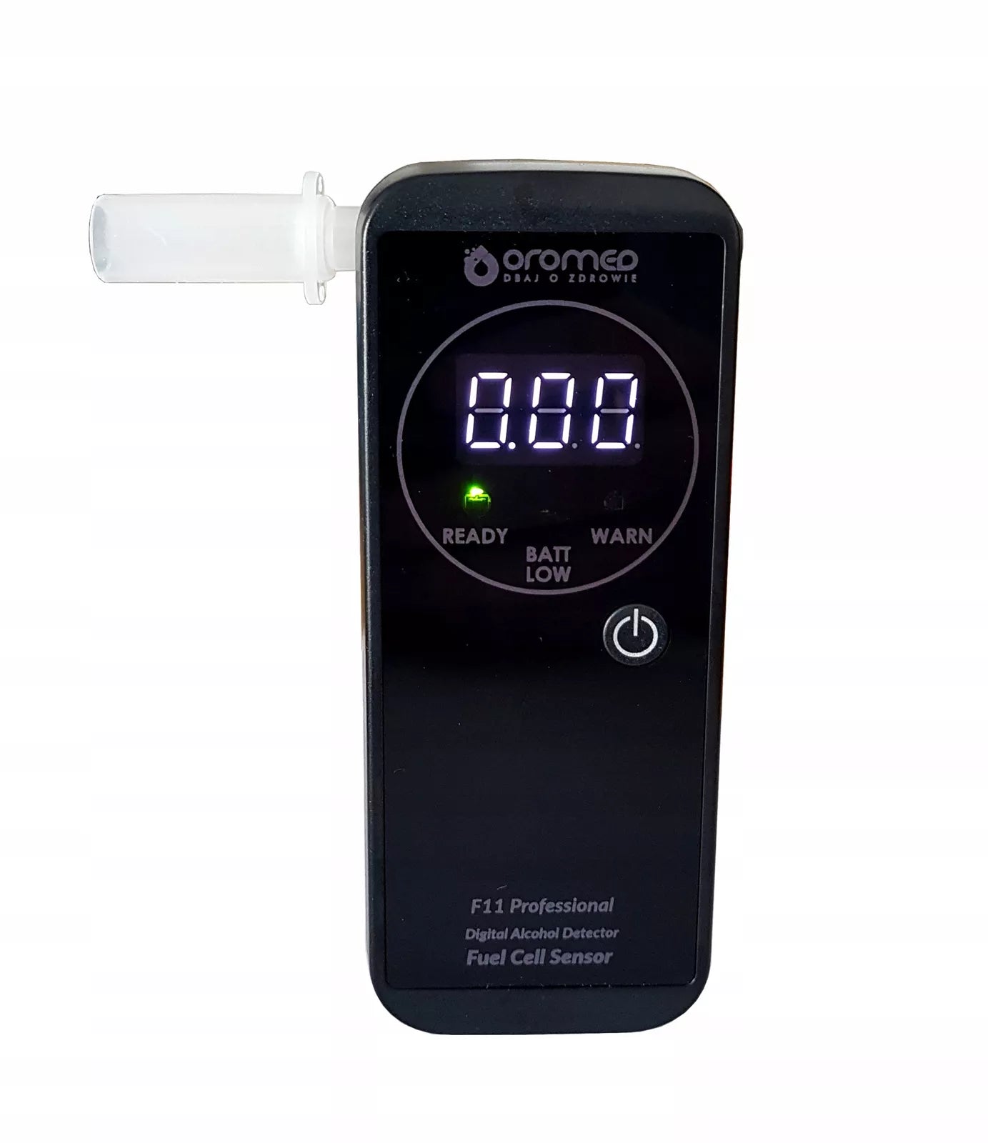 OROMED F11 Elektrocheminis alkotesteris, tikslus + kandikliai + 12 mėn. kalibracija