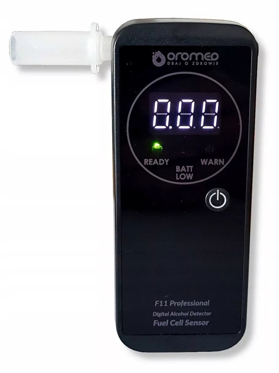 OROMED F11 Elektrocheminis alkotesteris, tikslus + kandikliai + 12 mėn. kalibracija